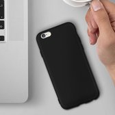 Case Geschikt voor iPhone 6/6S Flexibel Zacht Schokbestendig Mat – Zwart