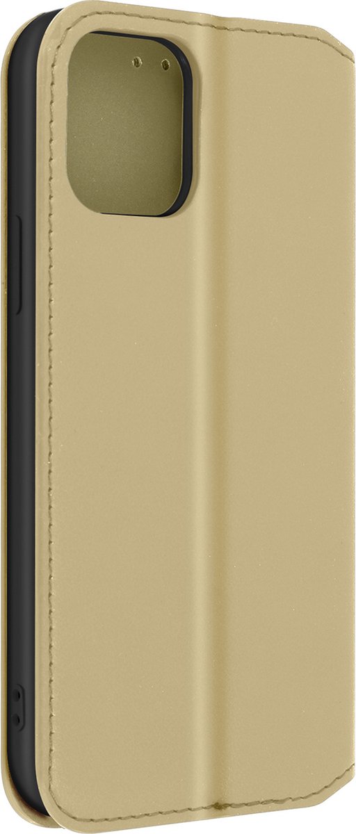 Avizar Hoesje Geschikt voor iPhone 12 Pro Max Portemonnee met Standfunctie, Goud