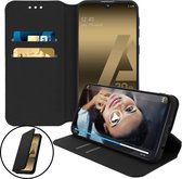 Hoes Geschikt voor Samsung Galaxy A20e klep portefeuille, video standaard zwart