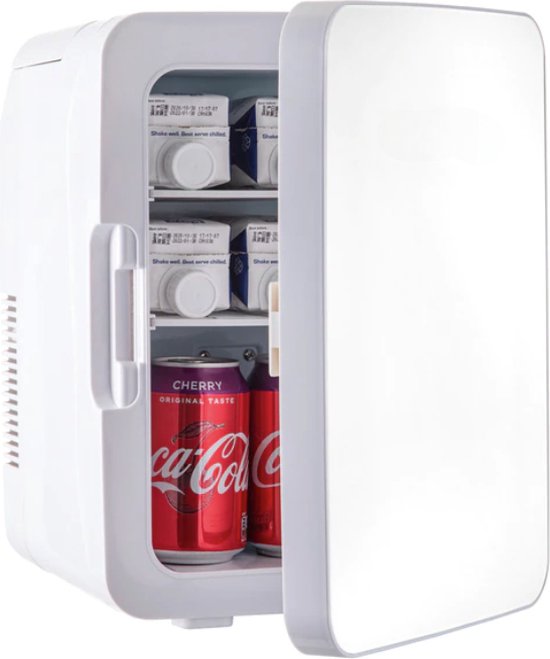 Koelkast: Minibar 10L - Minikoelkast Wit | Eten & Drinken | Handig Mee te nemen - Camping - Auto, van het merk DrinkSome