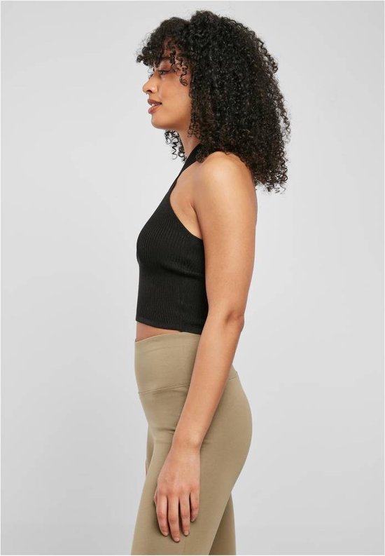 Top Donna Urban Classics Cold Shoulder Cropped - 100% Viscosa, Spalle Scoperte, Design Arricciato Con Volant - Foto 6