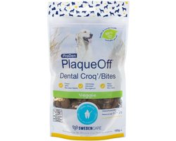 ProDen PlaqueOff Dental Bites voor honden - Vermindert tandplak - voorkomt tandsteen - Gaat slechte adem tegen - Inhoud 60 g of 150 gr - Honden vanaf 10 kg - 150 gram