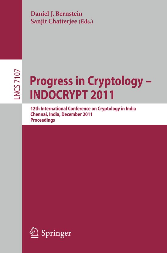 Progress in Cryptology - INDOCRYPT 2011 - cover