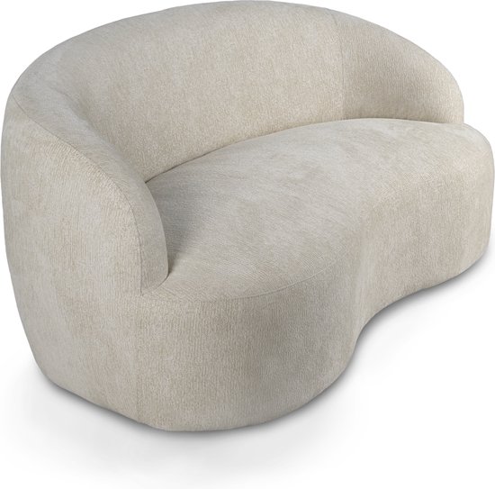 PTMD Bohne Cream 9901 nanci fabric 2 seater sofa