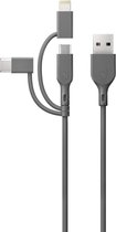 GP Batteries USB-laadkabel USB 2.0 USB-A stekker, Apple Lightning stekker, USB-micro-B stekker, USB-C stekker 1.00 m Gr