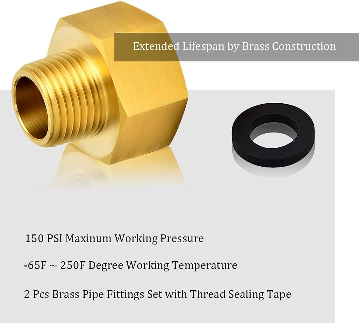 Hicello 1 stuk LPG gasadapter 1/2 R x 1/4 lks gasfornuis armaturen gasslang connector van koper overgang voor gaskoker, krukkoker, campingkoker