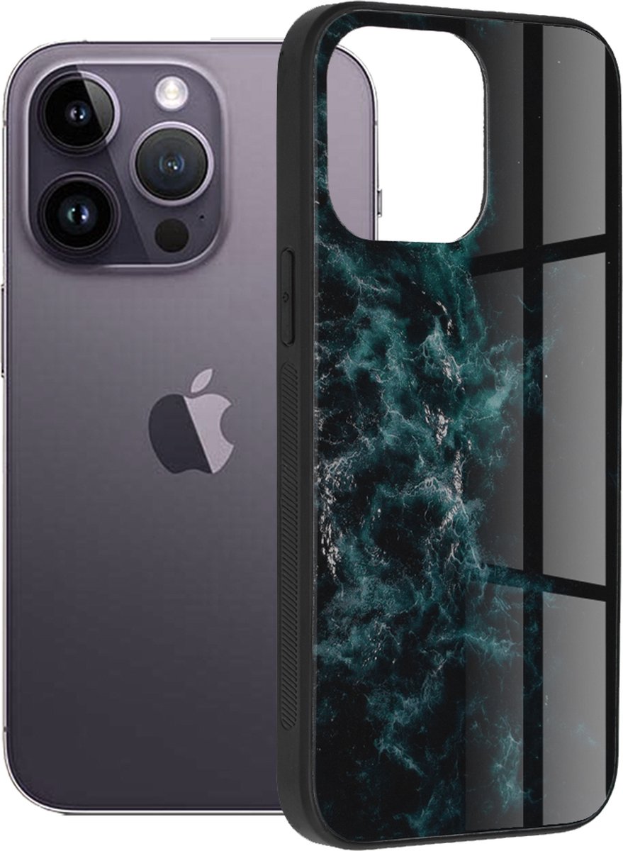 Techsuit - Glas Series - iPhone 14 Pro Max - Blue Nebula - Hoesje
