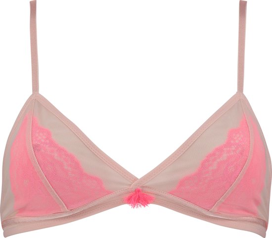 Hunkemõller - Bralette Mesh Over Late - Pink Nuage - Taille XS