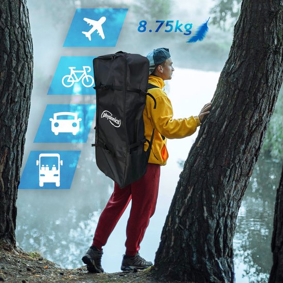 Physionics Stand Up Paddle Board 366cm Opblaasbaar SUP Board met