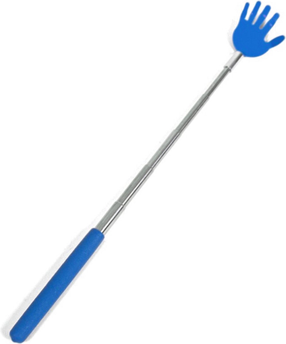 Gerim Ruggenkrabber - stevige handjes - uitschuifbaar tot 65 cm - blauw