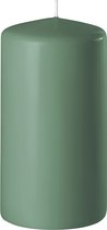 Bougies illuminatrices Bougie cylindre/bloc bougie Vert - 6 x 15 cm - 58 heures de combustion