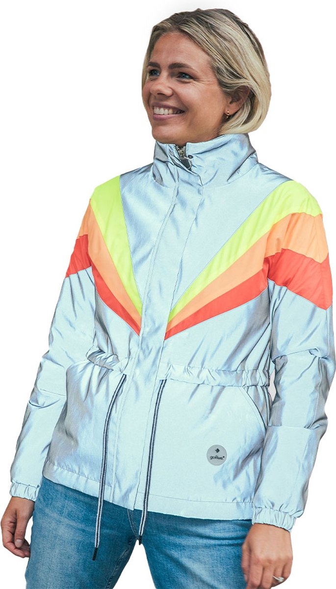 Gofluo - Reflecterende jas Billie - Met kap - Fluo - Gradient