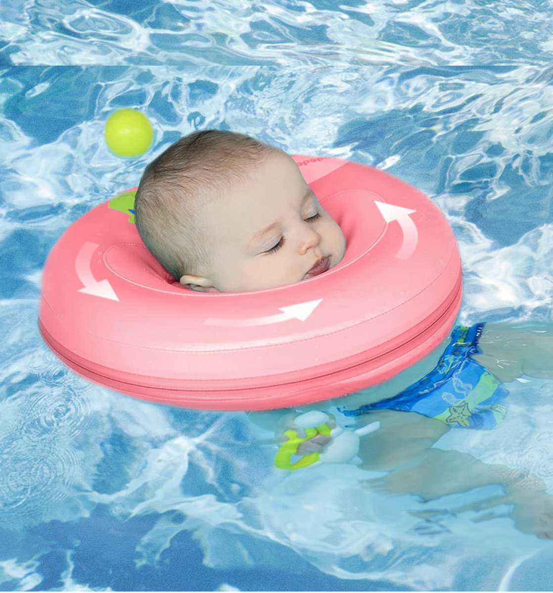 Baby Float, baby zwemband, Nekring, Baby Spa - Roze | bol.com