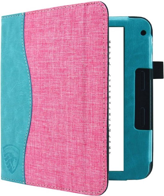 Hoesje Geschikt voor Tolino Vision 6 Sleepcover Jeans Style Hoes Roze