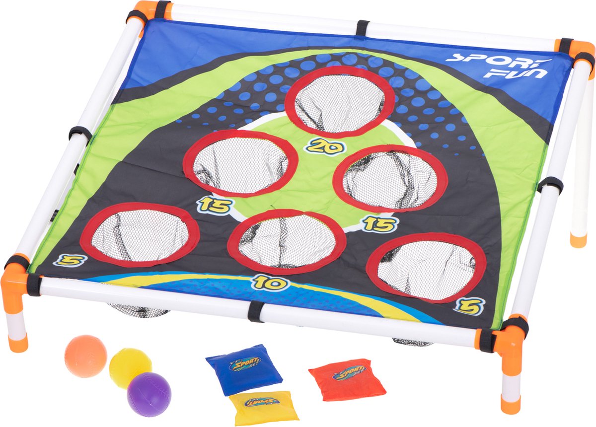 IKONKA Cornhole - bean bag gooi naar het doel met ballen en tassen darts arcade spel - ballen zakken gooien - werpspel -