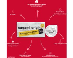 Sagami Original latexvrij condooms - L-size - 6 stuks