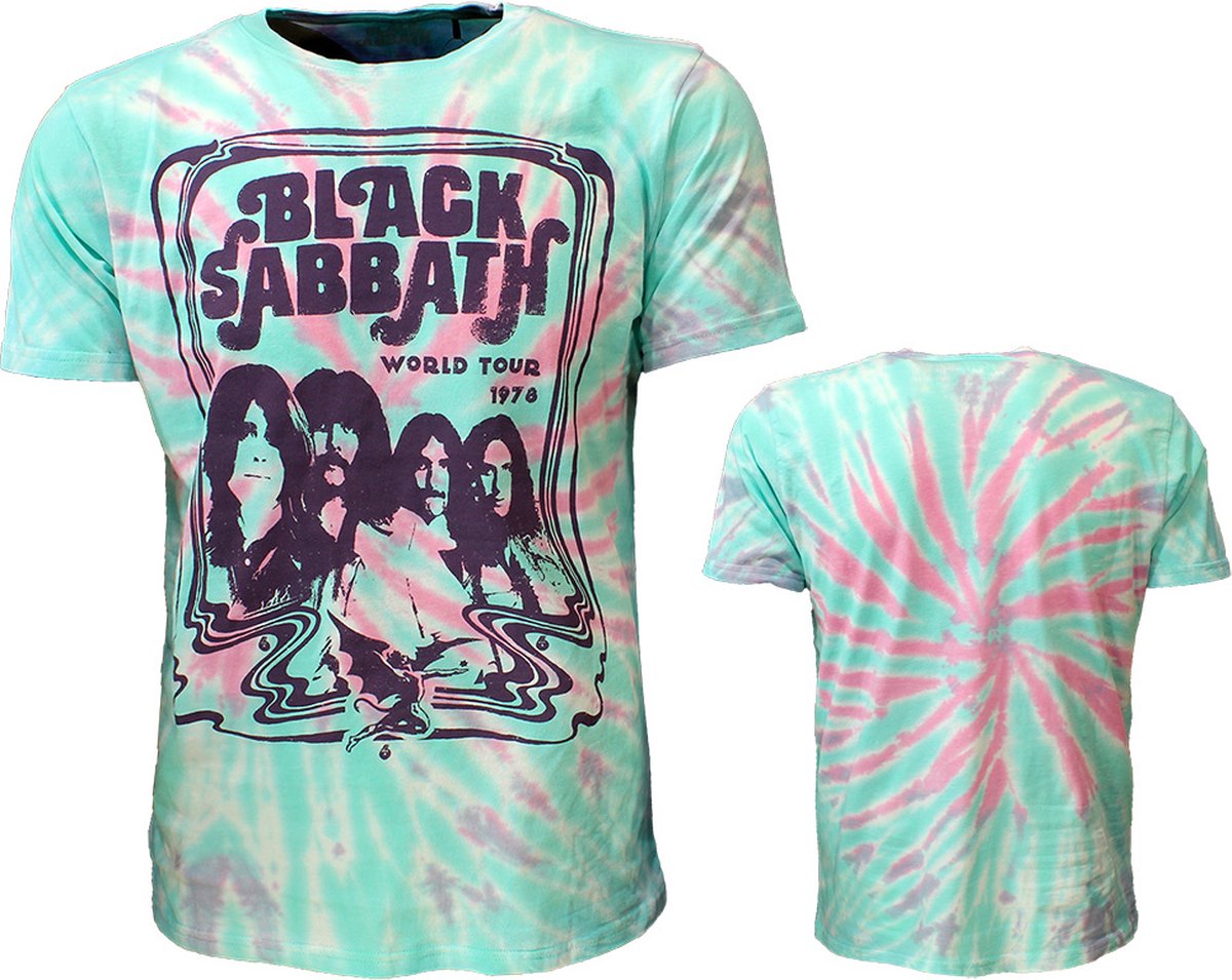 Black Sabbath World Tour 1978 Dip Dye T-Shirt - Officiële Merchandise - M