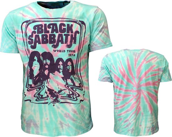Black Sabbath World Tour 1978 Dip Dye T-Shirt - Officiële Merchandise