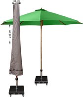 Raffles Covers Parasolhoes - Hoog: 245 cm - RUS245 - Waterdicht - Solution Dyed | UV-bestendig | Rits en stok | Trekkoord - Parasolhoes voor staande parasol