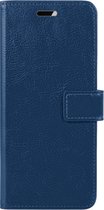Hoes Geschikt voor Samsung A52 Hoesje Bookcase Hoes Flip Case Book Cover - Hoesje Geschikt voor Samsung Galaxy A52 Hoes Book Case Hoesje - Donkerblauw