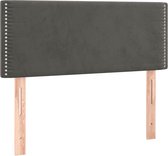 vidaXL Tête de lit 80x5x78/88 cm Velours Gris foncé - Tête de lit - Têtes de lit - Tête de lit - Tête de lit en bois