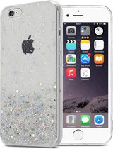 Cadorabo Hoesje geschikt voor Apple iPhone 6 / 6S in Transparant met Glitter - Beschermhoes van flexibel TPU silicone met fonkelende glitters Case Cover Etui