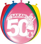 Folat - Ballonnen - 50 Jaar - Sarah - 30cm - 8st.