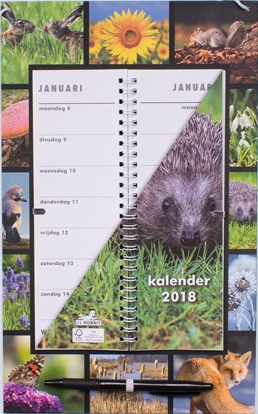 Natuur omslag weekkalender 2018 bol