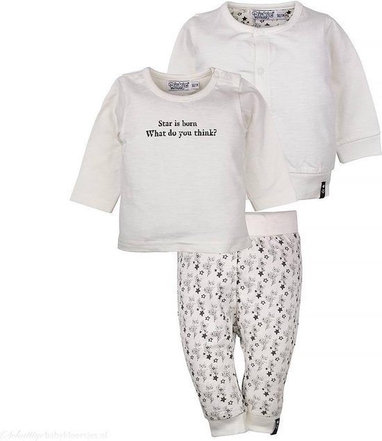 Opgetild wakker worden Aanleg Unisex babykleding setje So Fresh Star Is Born off white dirkje - Maat 62 |  bol.com