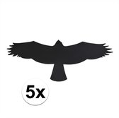 5x Vogel raamstickers / anti inslag stickers buizerd 14 cm