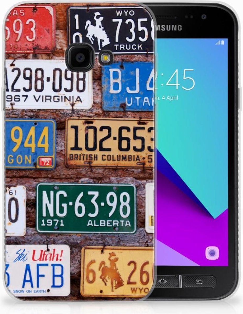 Back Cover voor Samsung Galaxy Xcover 4 | Xcover 4s Siliconen Hoesje met foto Kentekenplaten