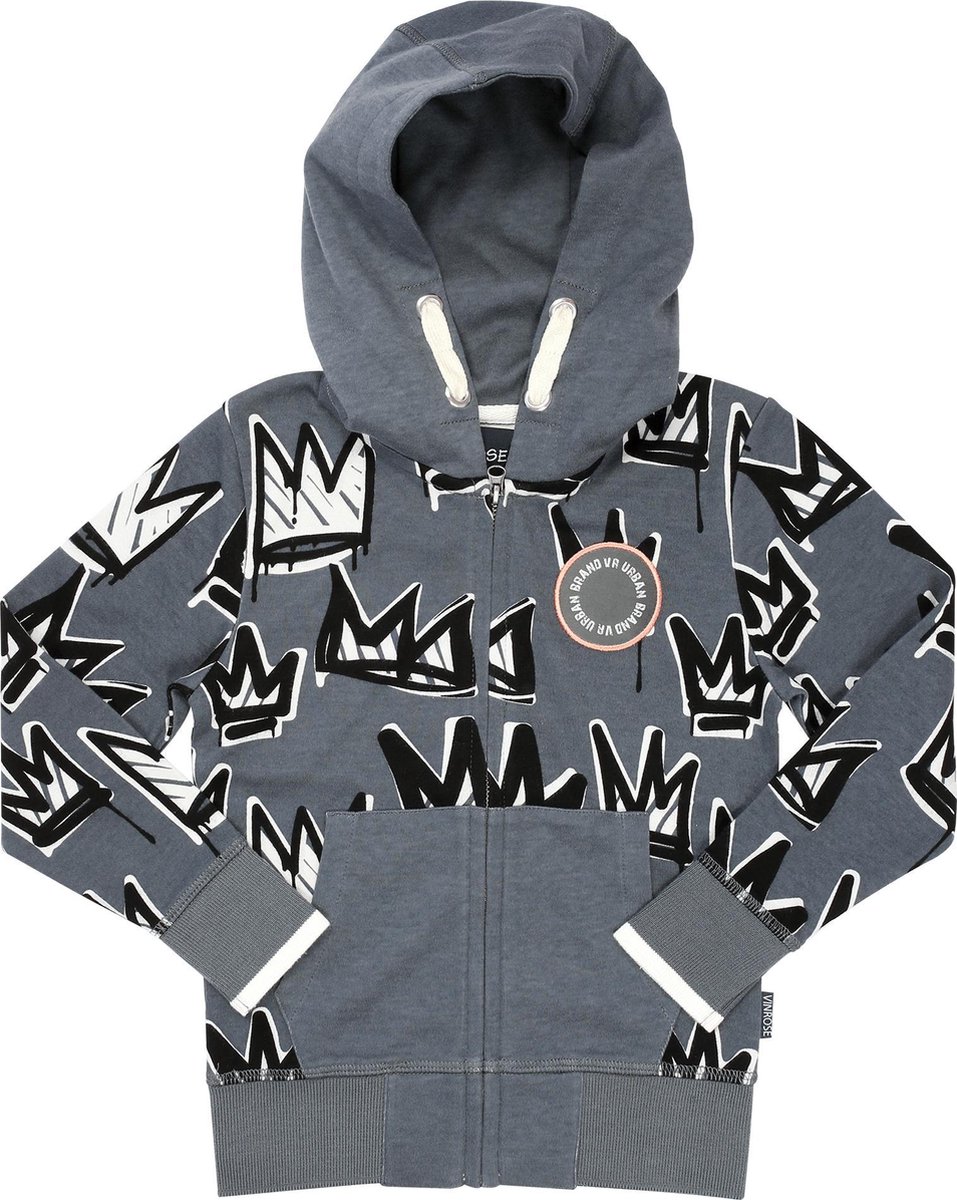 Vinrose Vest Jace - Vest - Capuchon - Grijs - Jongens - Maat: 98/104