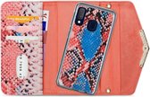 Samsung Galaxy A20e Hoesje - Mobilize - Velvet Serie - Kunstlederen 2in1 Case / Clutch - Coral Snake - Hoesje Geschikt Voor Samsung Galaxy A20e