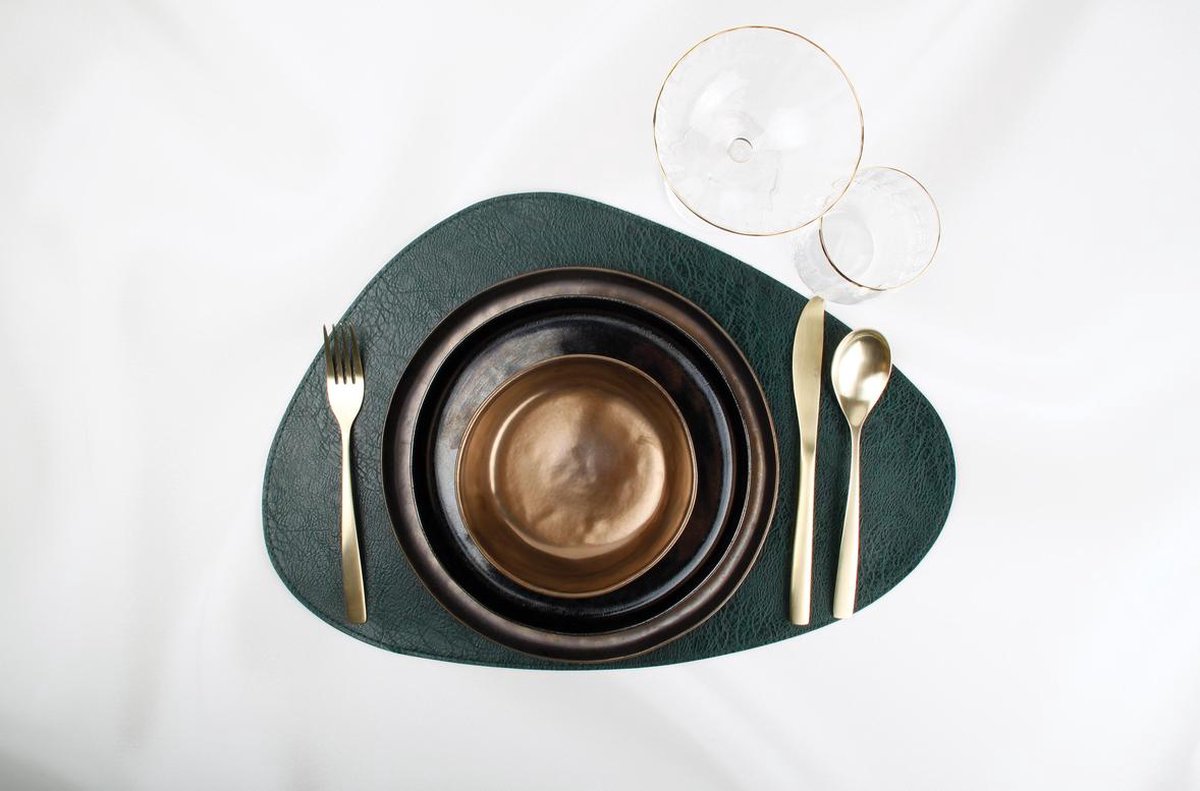 Salt&pepper Lederlook Placemat Zwart 4 Placemats