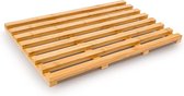 relaxdays Badmat / douchemat bamboe hout - Houten voet mat bad - Voetmat - 36,5x56,5x3 cm.