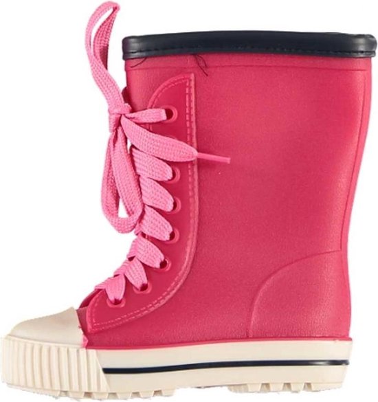 Roze peuter regenlaarzen gympie met veters 23 Roze peuter regenlaarzen gympie met veters 23