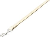 KARLIE Nordic Hondenriem - Hertenleder - Crème - Maat: M - Breedte: 18 mm - Lengte: 100 cm