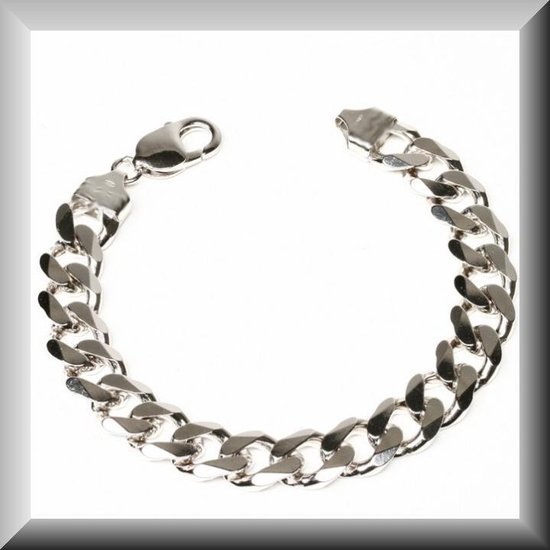 Zilveren Gourmet armband van 5 mm breed en 21 cm lang | bol.com