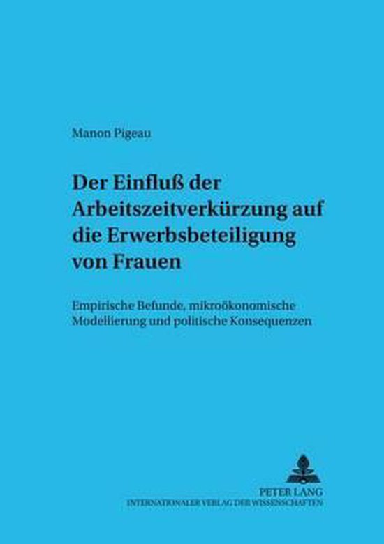 Sozialoekonomische Schriften-Der Einfluß Der Arbeitszeit Au ... - cover
