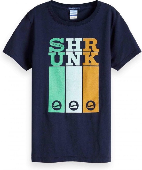 T-shirt SCOTCH SHRUNK - Taille 8 Ans - Bleu - Coton - Occasion Très Bon état