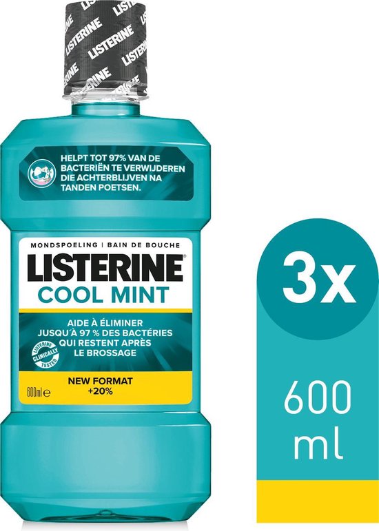 Listerine Cool Mint - Mondspoeling - 3x600ml