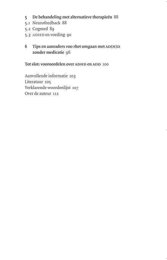 Pagina met inhoudsopgave van het boek 'Zorgen voor jezelf', vervolg.