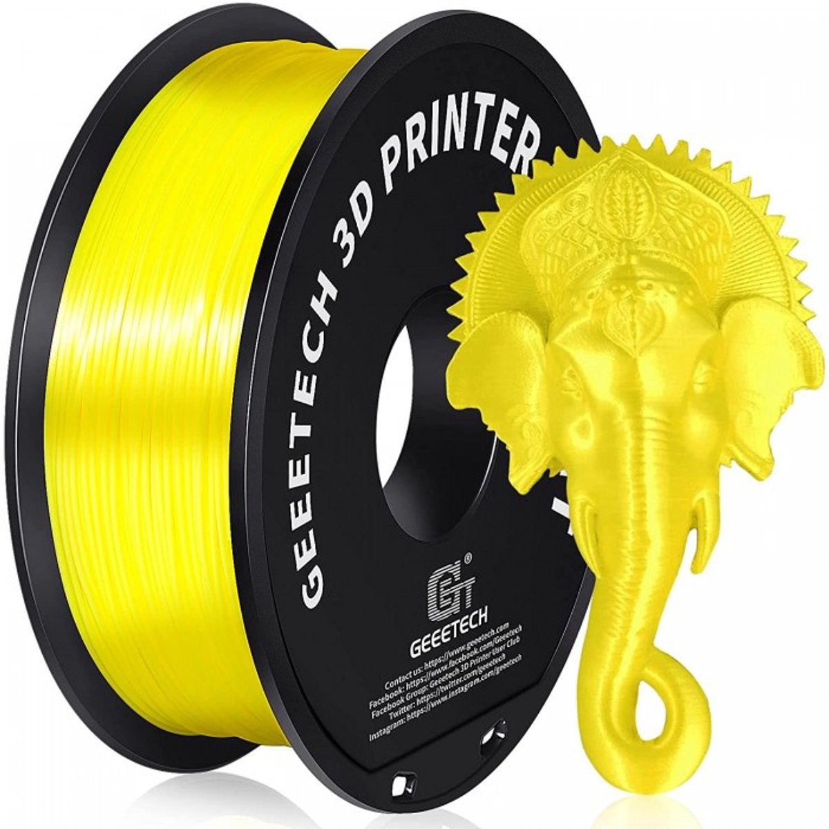 Geeetech - PLA Silk Yellow (1.75mm - 1kg)