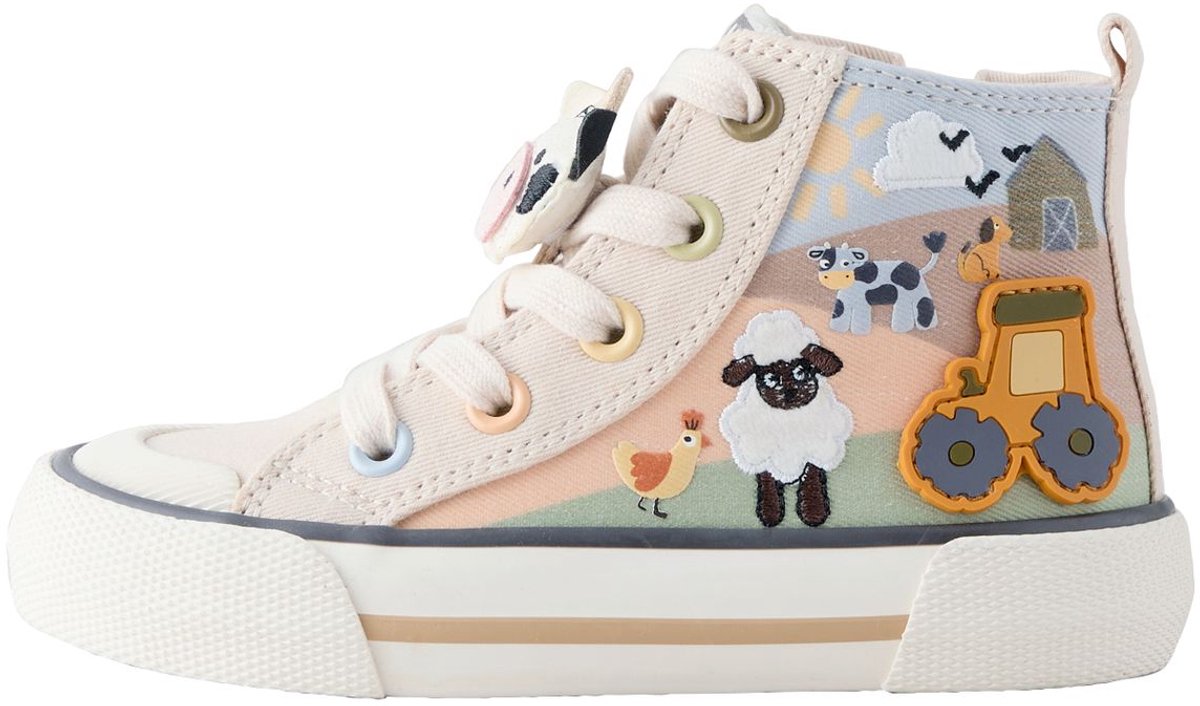 Next - Jongens - Hoge sneakers met ritssluiting - Crème