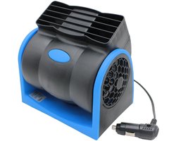 12V autoventilator, elektrische koelventilator met 2 snelheden, blauwe draagbare koelventilator met sigarettenaanstekerplug, centrifugaalventilator voor voor alle voertuigen, koelventilator Geschikt voor auto-versterkers.