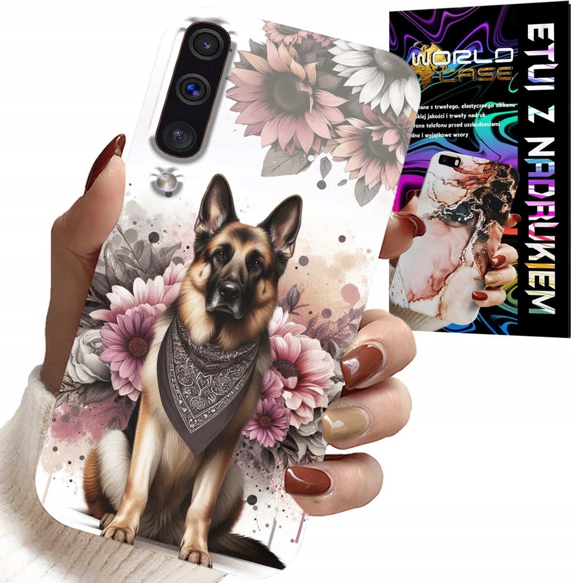 HOESJE VOOR SAMSUNG GALAXY A70 - HONDENHOESJE MET DE AFBEELDING VAN DE DUITSE HERDER