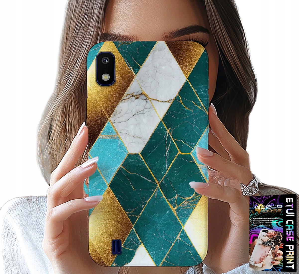 HOESJE VOOR SAMSUNG A10 - ELEGANT EN MODIEUS PATROON + FILM