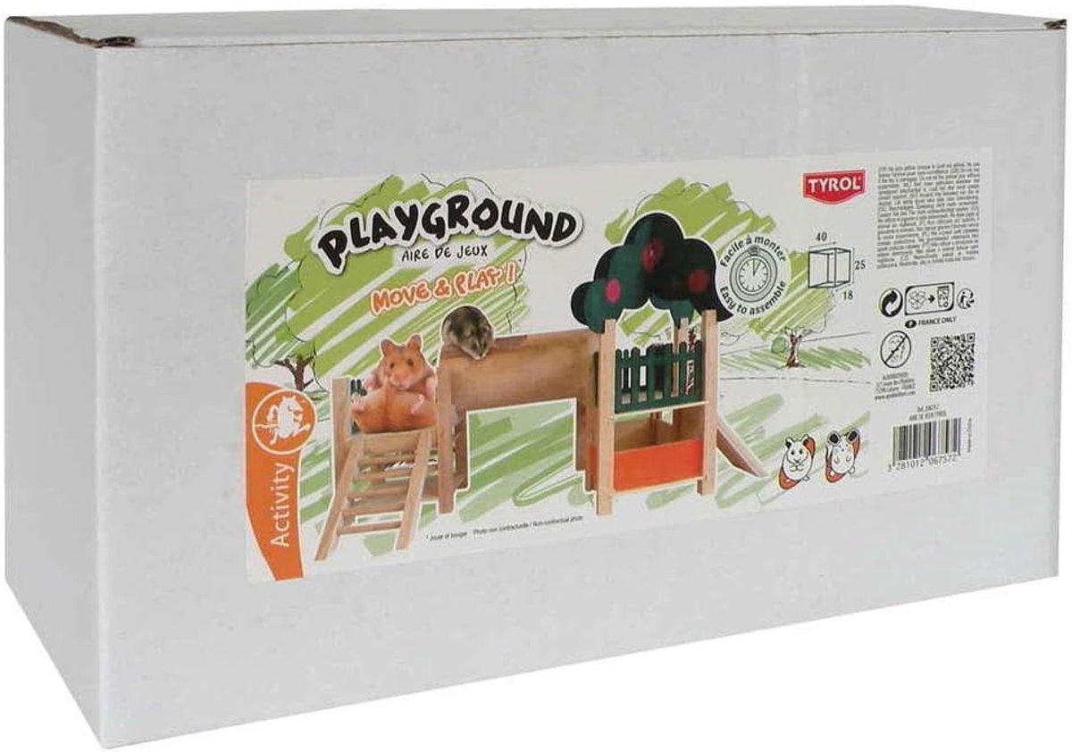 Knaagdier Speelplaats - Huisdier Speelhuis - Actieve Dieren - Meerdere Modules - 40x18x25 cm