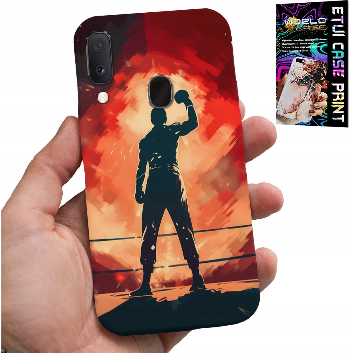 Hoesje voor Samsung Galaxy A20E - Boksen, vechtsporten, MMA-strijderspatronen