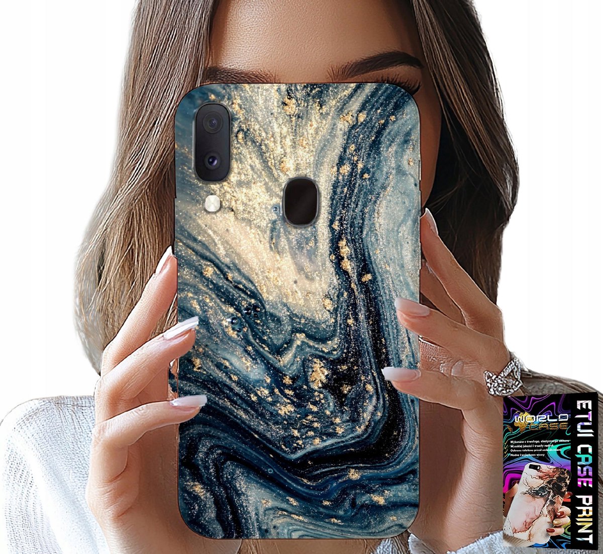 HOESJE VOOR SAMSUNG GALAXY A20E - ELEGANT STEENPATROON